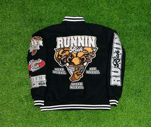 แจ็กเก็ตเลตเตอร์แมนสำหรับผู้ชายเสื้อกันหนาวแบบสตรีทมีฮู้ด OEM ใหม่เสื้อแจ็กเก็ตมีลายโลโก้ XL - Product Image 6