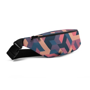 Personalizar la impresión del logotipo al aire libre con estilo Unisex lindo impermeable Bum Hip Bag poliéster correr mujeres deporte cintura riñonera - Product Image 1