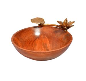 Exclusiva variedad de cuenco de madera para servir, artículos de mesa elegantes decorativos hechos a mano, venta al por mayor, cuenco de madera clásico con estilo para servir - Product Image 2