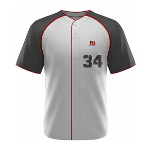 Ensemble de tenue de baseball personnalisable avec logo, léger, 100 % polyester, col en V, coupe oversize, respirant, confortable et durable, unisexe - Prix - Product Image 2
