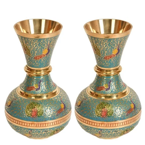Vases à fleurs modernes de luxe en laiton et fer en métal antique Pots de fleurs et centre de table de mariage et de salon élégants - Product Image 1