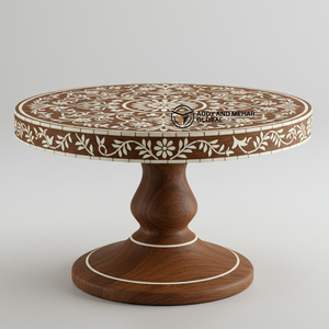 แท่นวางเค้กทำจากไม้ที่ทำด้วยมือสำหรับขนมหวานและของตกแต่งทำจากไม้สีน้ำตาลสุดหรูเป็นมิตรต่อสิ่งแวดล้อม - Product Image 6