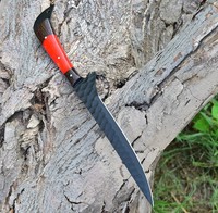 Couteau à filet en acier à haute teneur en carbone fait à la main, outil de pêche, couteau à désosser, couteau de qualité supérieure, lame pleine, noir, vente en gros