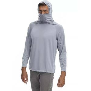 Camisetas de Pesca con Protección Solar 2026 de Secado Rápido con Logotipo Personalizado, Sudadera con Capucha de Manga Larga para Hombre con Máscara, 100% Algodón Poliéster - Product Image 1
