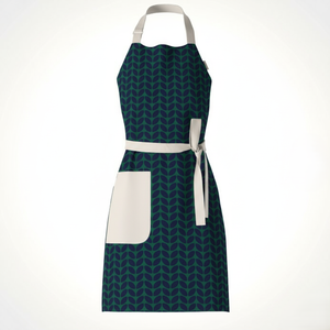 Tablier de chef en coton tissé avec bretelles réglables et poches utilitaires, parfait pour la cuisine, la pâtisserie et le jardinage - Product Image 3