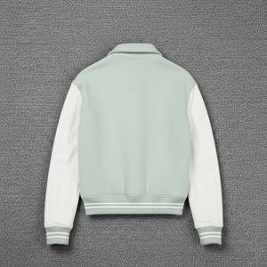 2025 100% cotton <b>fleece</b> varsity jacket for men's custom DTG printed logo heavyweight varsity jacket - Product Image 3