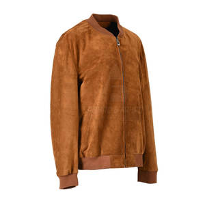 <b>Men's</b> Winter <b>Suede</b> Leather <b>Jacket</b> with Stand Collar Eco-Friendly & Breathable Customized Logo-Casual Travel Urban Style - Product Image 2