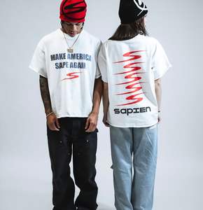 เสื้อยืดลายกราฟิกโอเวอร์ไซส์วินเทจสไตล์สตรีทแวร์ผ้าคอตตอน240gsm 100% พร้อมพิมพ์ลายขนาดใหญ่พิเศษอัด - Product Image 2