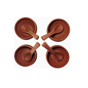 Mini cuencos de madera de Acacia, Juego de 4 piezas, vajilla de cocina y cuencos para sopa, color madera natural - Product Image 1