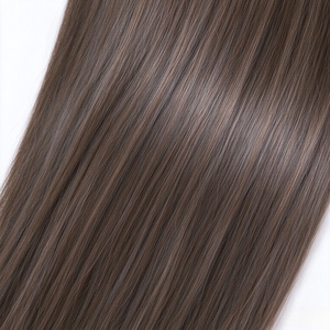 Perruque 100% cheveux humains, brun gris noisette, longue et droite, avec dentelle frontale, aspect naturel, pour femmes - Product Image 4