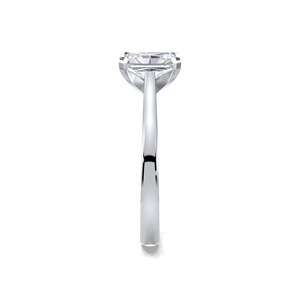 Anillo de compromiso solitario con diamante de corte radiante de 1.0 quilates en oro amarillo, blanco y rosa de 14 quilates - Product Image 3
