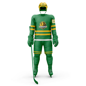 Jersey de hockey sobre hielo para adultos hecho a medida profesional uniforme de hockey de equipo impreso de transferencia de calor 100% poliéster nombre de equipo personalizado OEM - Product Image 4