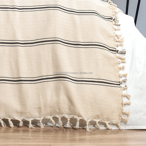 Plaid en coton turc tissé 100 % coton, collection classique portable pour la maison, les pique-niques et les voyages en avion, plusieurs couleurs - Product Image 6