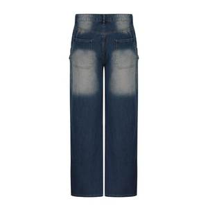 APO กางเกงยีนส์วินเทจของผู้ชายกางเกงยีนส์ขาตรงขาตรงแนวสตรีทสูงสไตล์อเมริกันทันสมัยฤดูร้อนหรูหรา - Product Image 2