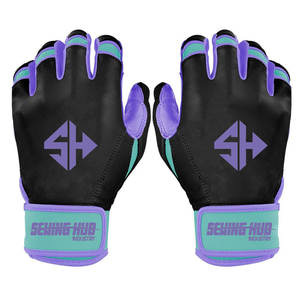 OEM Factory Cabretta Guantes de bateo de béisbol de cuero Puño corto Durable Cómodo Antideslizante Diseño personalizado - Product Image 1