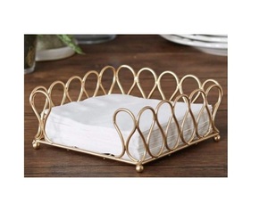 Porta Servilletas de Alambre Metálico Hecho a Mano, Duradero, para Hoteles y Restaurantes, con Logotipo Personalizado, Accesorios para Decoración de Pasteles, Diseños Elegantes, India - Product Image 3