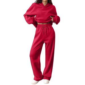 Chándal de Invierno de Alta Calidad para Mujer, Estilo Urbano, Logotipo Personalizado, Talla Grande, Peso Medio, 100% Algodón, Transpirable, de Secado Rápido - Product Image 5