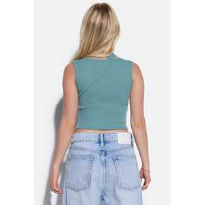 Blusa con Tirantes Gruesos y Detalles de Rayas - Product Image 4