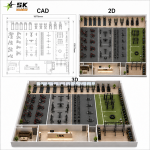 Équipement <span class=keywords><strong>de</strong></span> gym commercial SK 800 m², ensemble complet <span class=keywords><strong>de</strong></span> machines d'entraînement <span class=keywords><strong>de</strong></span> force et cardio, solution pour hôtel, club, centre <span class=keywords><strong>de</strong></span> fitness, fabrication OEM - Product Image 4