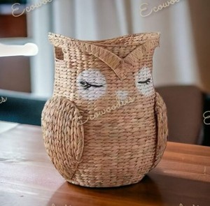 Owl Shape <b>Storage</b> Basket Eco-friendly Durable Cute Handwoven <b>Storage</b> Basket for Home Bedroom Nursery Hand-woven Kids Room Bin - Product Image 4