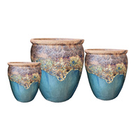 Pots de fleurs en céramique émaillée Atlantis vietnamiens les plus vendus / pot en argile fait à la main pour la maison et le jardin