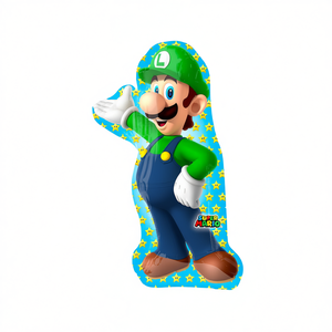 Ballon en aluminium Luigi 50x96cm, décoration de fête, personnage Super Mario - Product Image 2