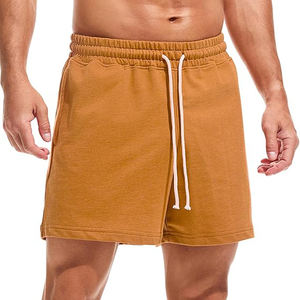 Pantalones Cortos de Forro Polar para Hombre, Corte Holgado, 100% Algodón, Cintura Elástica, Casuales, Cómodos, Transpirables, Duraderos, Sólidos, Impermeables - Product Image 1