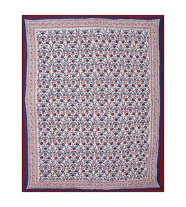 Edredón Kantha hecho a mano, estampado de bloques florales negros en algodón indio Beige, juego de cama de hotel de invierno suave de alta calidad para uso doméstico - Product Image 5