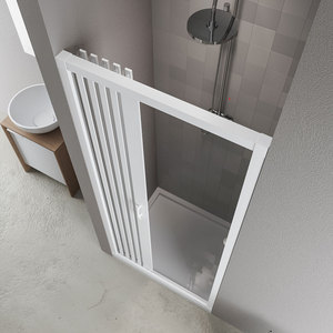 Parois de douche pliantes en PVC anti-calcaire Forte, système accordéon durable avec ouverture latérale réversible - Product Image 2