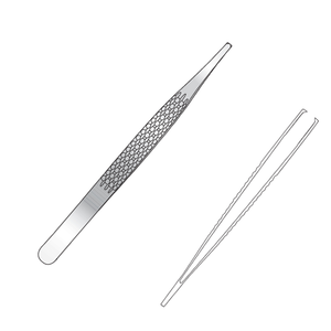 Fórceps de disección 178mm, Mordazas con 1-2 dientes, fórceps de agarre de tejido resistente, acero inoxidable quirúrgico - Product Image 1
