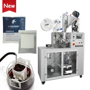 Máquina de envasado de bolsas de té por goteo, máquina de envasado de café por goteo con filtro pequeño para oreja colgante de nitrógeno automática