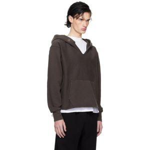 NUEVA Sudadera con capucha recortada personalizada Unisex 400 Gsm Cotton Heavyweight Hoodies Drop Shoulder Cropped Hoodie para hombres - Product Image 3