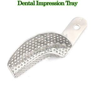 Plateau d'impression dentaire manuel professionnel de haute qualité Anti-Gag Reflex Poids léger Couleur et logo personnalisés - Product Image 5