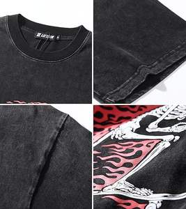 Camiseta Corta Holgada de Estilo Vintage para Hombre, 100% Algodón, Impresión Digital Personalizada del Fabricante - Product Image 5