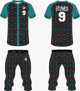 Ventes en gros d'uniformes de baseball personnalisés avec logo OEM, uniformes de baseball simples pour équipe, uniformes de baseball personnalisés pour hommes, haute qualité - Product Image 2