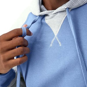 OEM ODM Servicio de diseño personalizado de contraste de color sudaderas con capucha para los hombres de ropa de algodón de lana de peso pesado de invierno Casual hombres sudaderas con capucha - Product Image 5