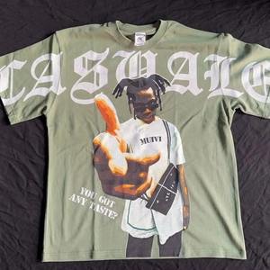 2025 gros personnalisé personnalisé mode personnalisé grand imprimé t-shirt décontracté surdimensionné T-Shirt avec impression numérique DTG - Product Image 3