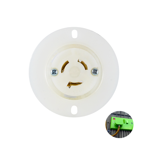 Taiwan product NEMA 6-20 NEMA Flanged Outlet Energy-Efficient <b>Locking</b> Flanged Outlet for Sustainable Use - Product Image 1