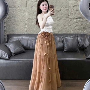 Ensemble d'été deux pièces long pour femmes, vêtements confortables, mode naturelle, lavable, emballage personnalisé, provenant d'un fabricant vietnamien - Product Image 2