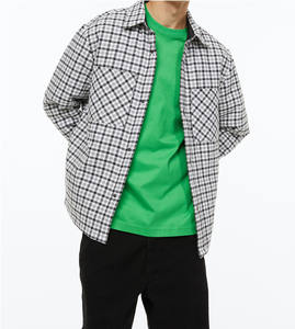 Camisa de Vestir Casual de Algodón para Hombre de Alta Calidad, 100% Tejida, Transpirable, Manga Larga con Diseño a Cuadros, Color Sólido, Servicio OEM - Product Image 1