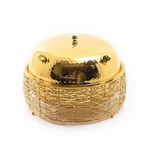 Pot de service alimentaire artisanal finition nickel brillant pour dîner, réceptions et traiteur de mariage - Product Image 3