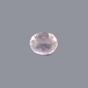 Quartz rose naturel, pierre précieuse en vrac, 3,25 carats, taille ovale, hauteur 8 mm, agate mousse thermique et polie - Product Image 1