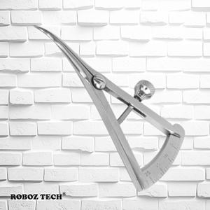 Instruments chirurgicaux dentaires manuels Castroviejo, calibre incurvé de 7 cm avec plage de mesure de 15 mm et 20 mm, acier inoxydable - Product Image 1