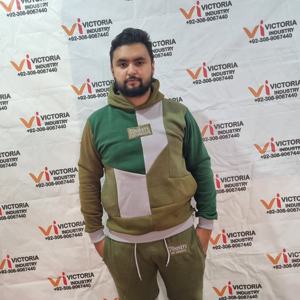 Chándal de lana de algodón 100% para hombre, paneles multicolores, pantalones de chándal bordados de chenilla, Sudadera con capucha estampada, más verano térmico - Product Image 2