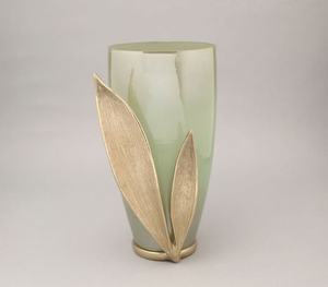 Vase décoratif de luxe en acier inoxydable/laiton doré, design moderne abstrait en spirale, écologique, de haute qualité, pour la maison, le bureau, l'hôtel - Product Image 6