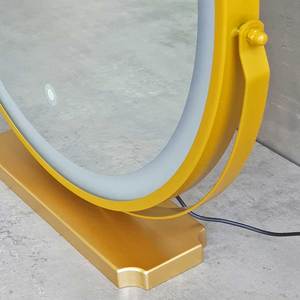 Contemporary Round Makeup <b>Mirror</b> with Touch-Sensitive LED Lights GNG013 <b>Silver</b> Frameless Rectangular Design for Home Decoration - Product Image 5