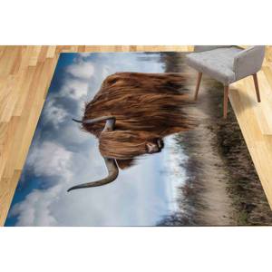 Alfombra de Vaca Highland: Alfombra Decorativa con Diseño de Toro Escocés, Alfombra Estampada, Alfombra de Chenilla - Product Image 4