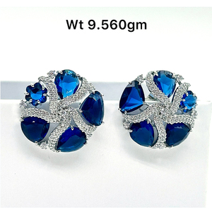 925 Plata de Ley Perfect Rose Flower Shape Stud Pendiente CZ Cubic Zirconia Camellia Rose Pendiente para mujer - Product Image 3