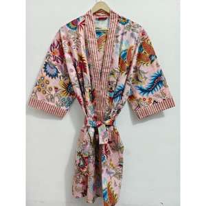 Batas de kimono 100% algodón, hermosos vestidos de kimono de algodón, batas de algodón, regalo para damas de honor - Product Image 4