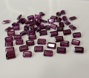 Grenat rhodolite rose naturel octogone 4x6mm grenat rhodolite rose à facettes en vrac pierre précieuse de qualité supérieure - Product Image 5